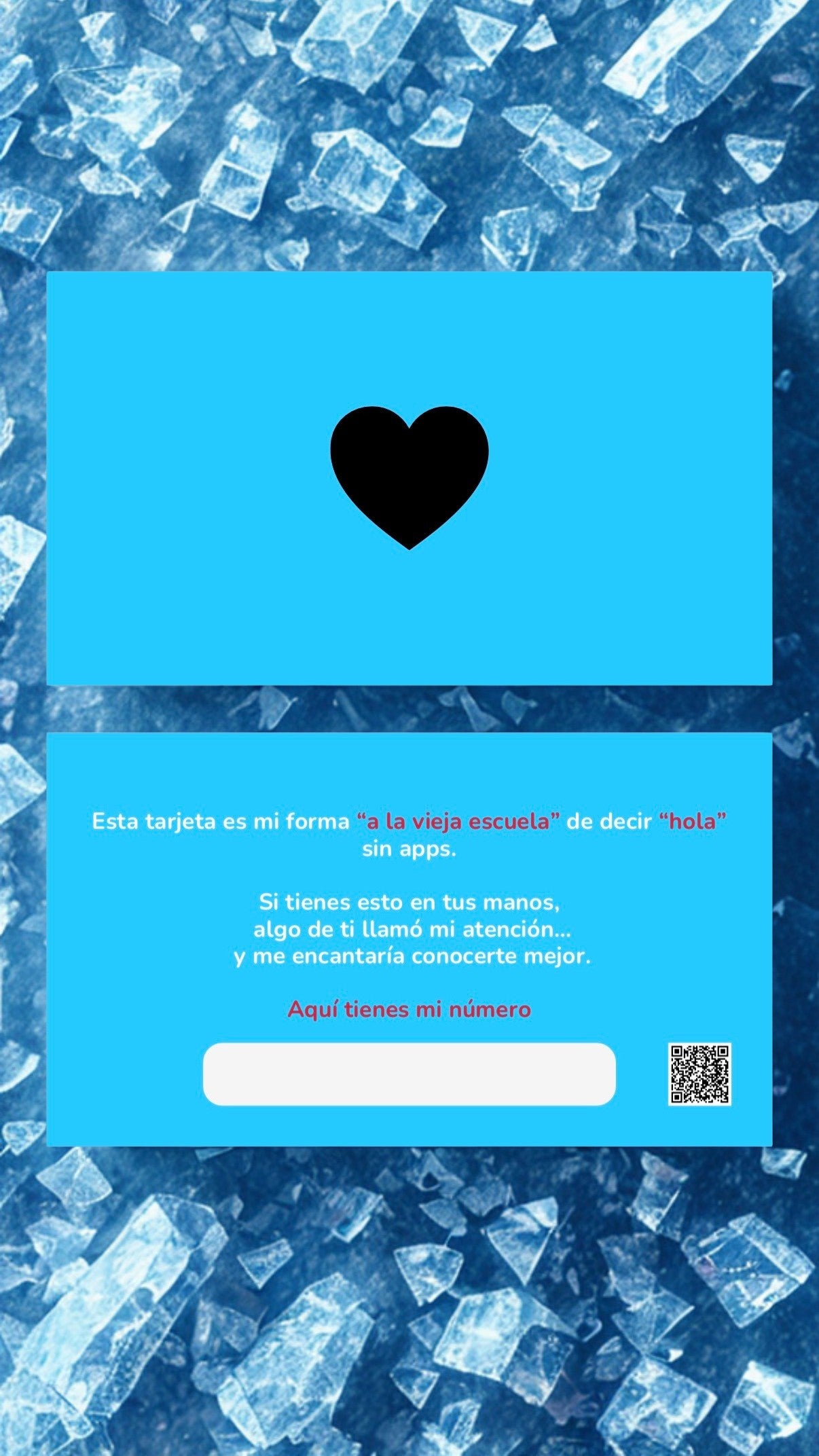 Spanish FLIRTY CALL ME CARDS Frosty Obsession