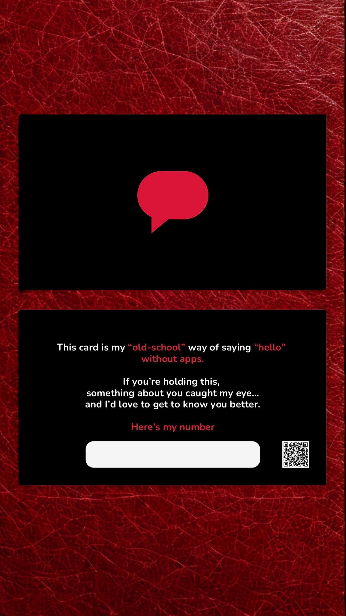 FLIRTY CALL ME CARDS Red Flag Warning